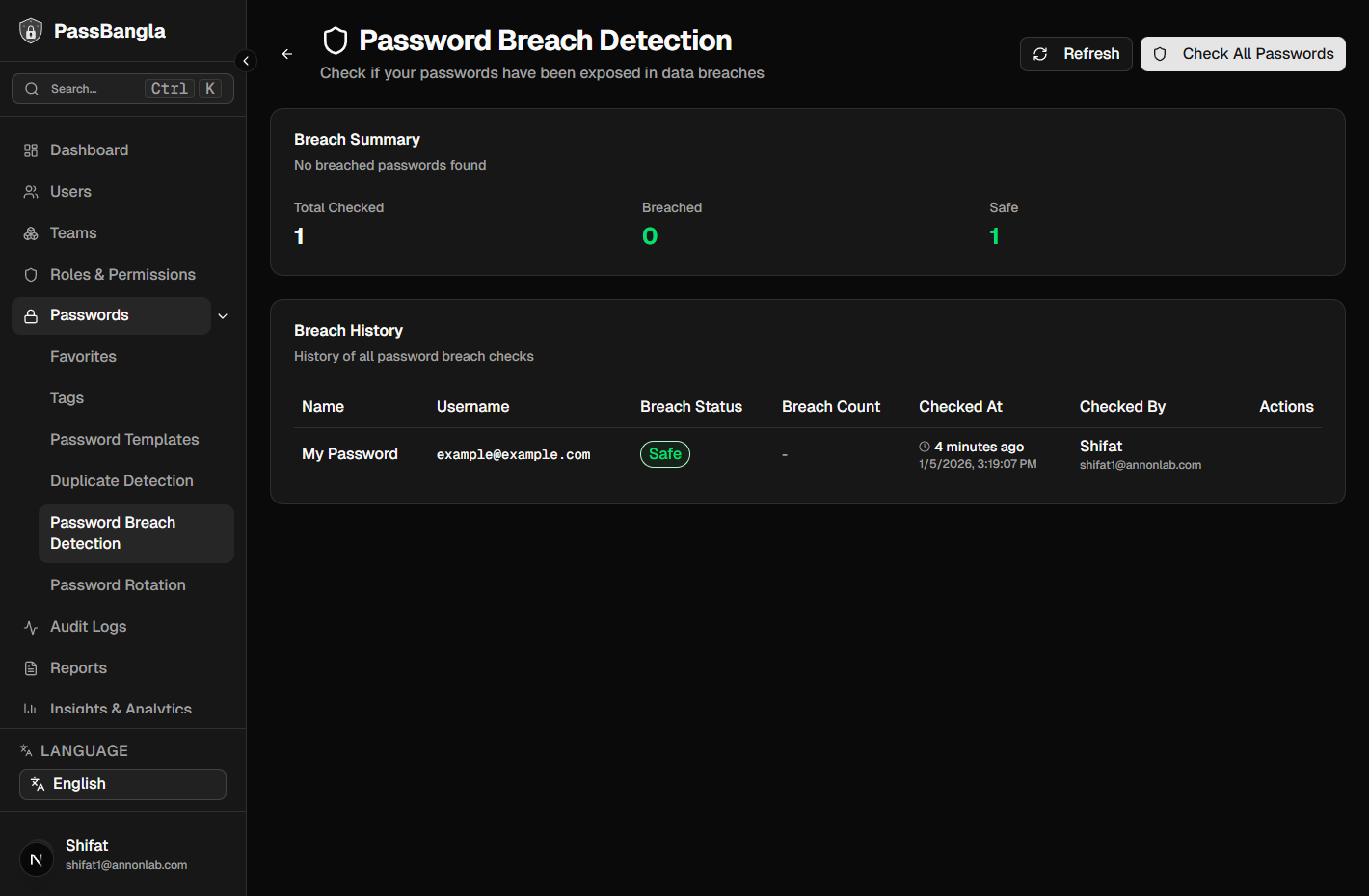 Password Security Features